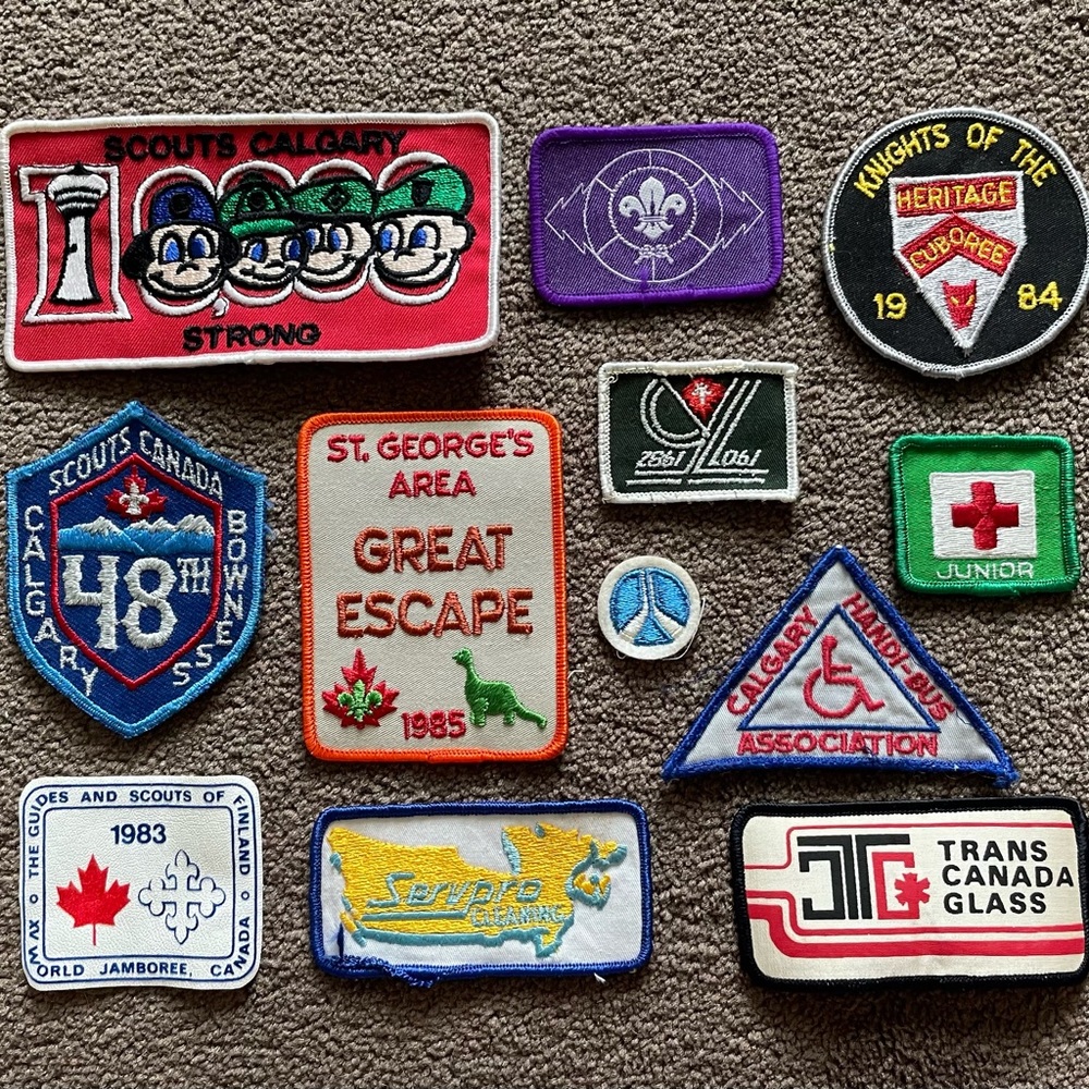 Vintage Canadian Embroidered Patches, 12